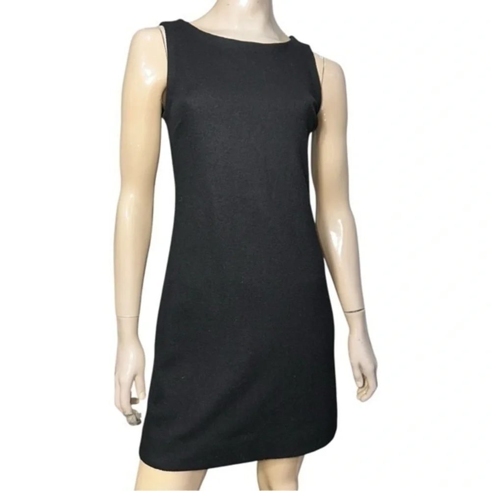 Tory Burch Women’s Size XS Black Wool Sleeveless Tank Mini Shift Dress